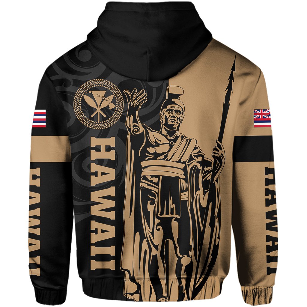 Hawaii King Polynesian – Zip-Up Hoodie – Lawla Style - Polynesian Pride