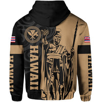 Hawaii King Polynesian – Zip-Up Hoodie – Lawla Style - Polynesian Pride