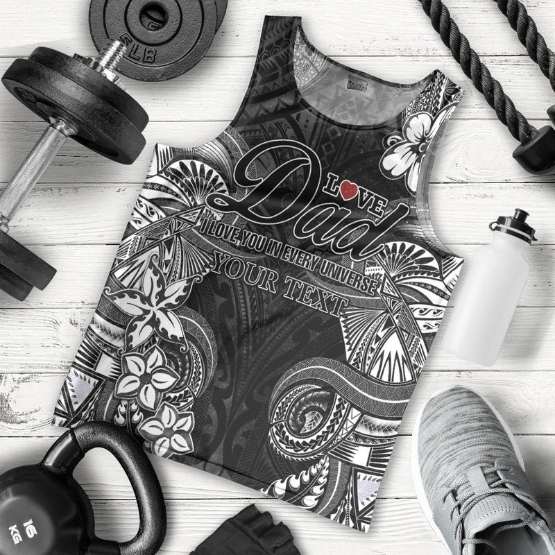 (Custom Personalised) Polynesian Fathers Day Men Tank Top I Love You In Every Universe - Black LT8 - Polynesian Pride