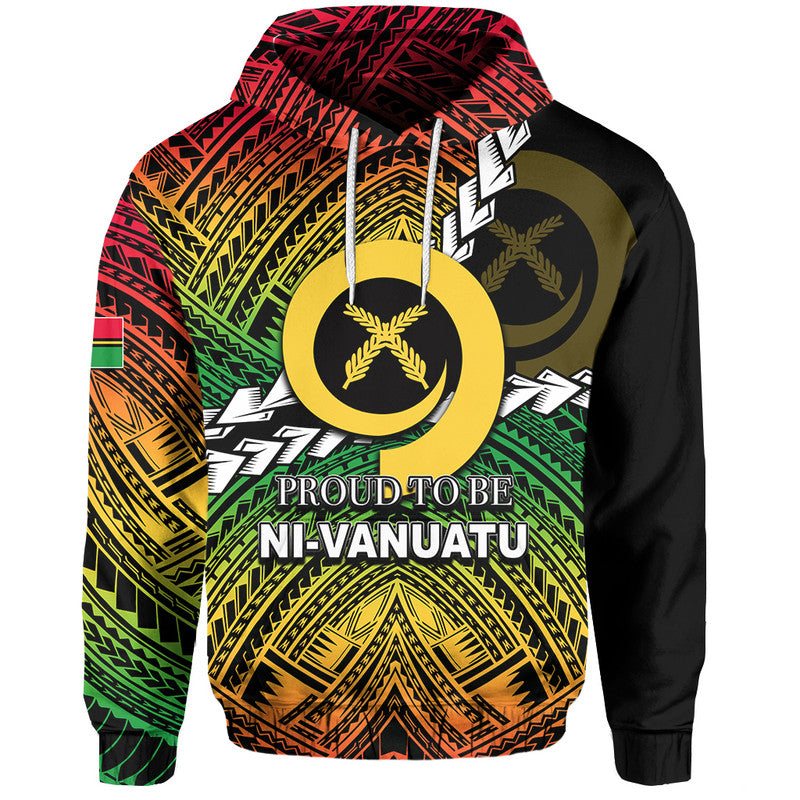 Custom Proud To Be Ni Vanuatu Hoodie LT6 Red - Polynesian Pride