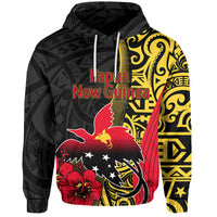 Custom Papua New Guinea Hoodie Vibe Style LT6 Black - Polynesian Pride