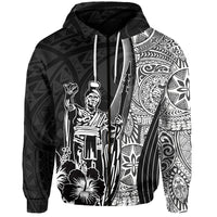 Hawaiian King Kamehameha Hoodie Vibe Black Style LT6 - Polynesian Pride