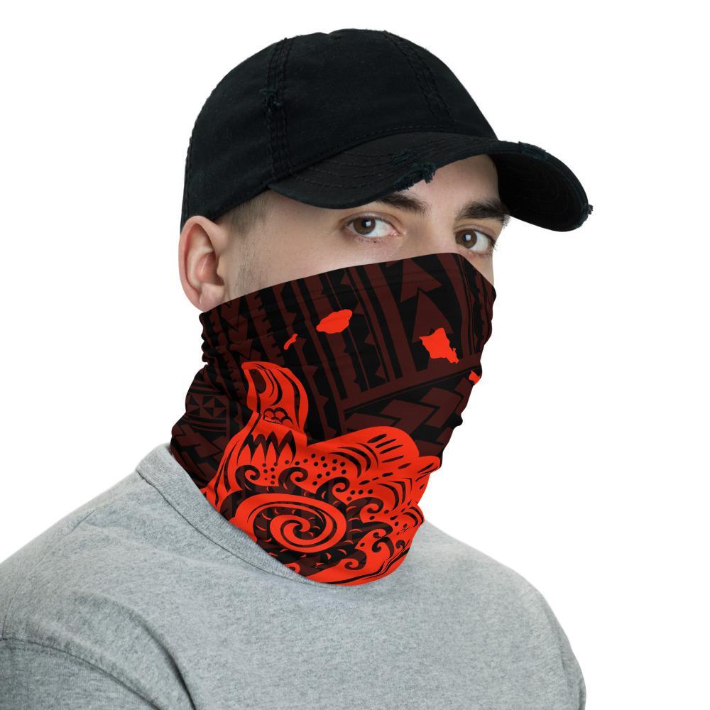 Hawaiian Bandana Polynesian Shaka Map Neck Gaiter - Orange 1psc - Polynesian Pride