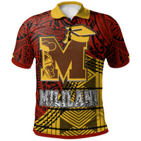 Hawaii Mililani High School Custom Polo Shirt Mililani High School Polynesian Pattern LT10 Red Yellow - Polynesian Pride
