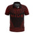 Niue Polo Shirt Seal Coat Of Arms Polynesian Chief Tattoo Red Version Unisex Red - Polynesian Pride
