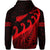 New Zealand Rugby Maori Zip Hoodie Silver Fern Koru Vibes Red LT8 - Polynesian Pride