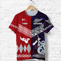 Custom New Zealand Maori Aotearoa Tonga Polynesian Together T Shirt Purple, Custom Text and Number LT8 - Polynesian Pride