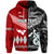 Custom New Zealand Tonga Zip Hoodie Maori and Polynesian Together Black LT8 - Polynesian Pride