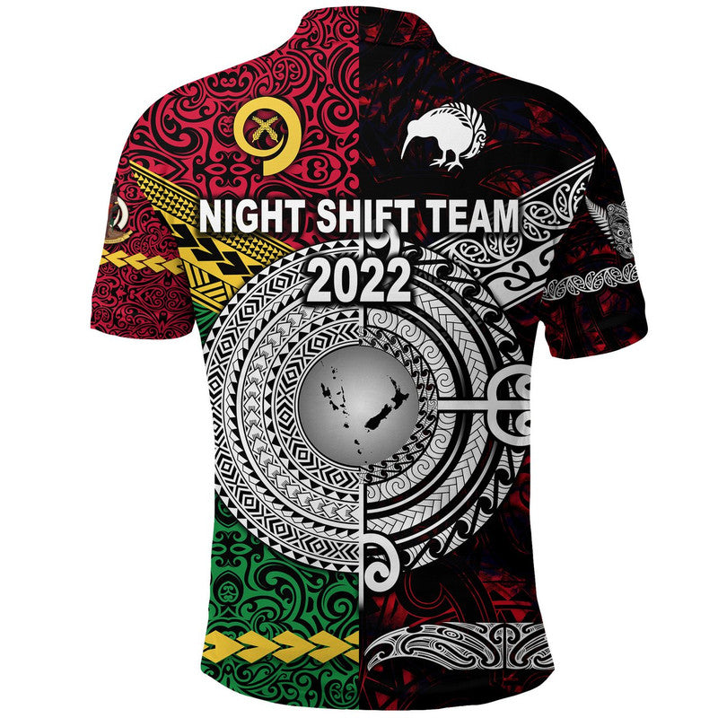 (EastPack) Vanuatu New Zealand Polo Shirt Together Original Style Red LT8 - Polynesian Pride