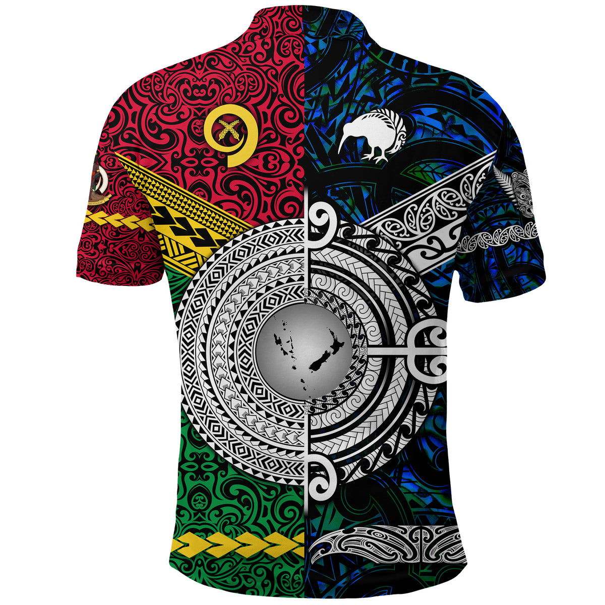 Custom Vanuatu New Zealand Polo Shirt Together Blue LT8 - Polynesian Pride