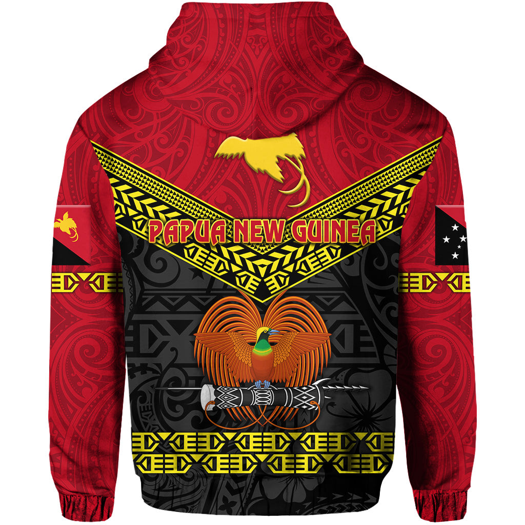 Papua New Guinea Kumuls Zip Hoodie Simple Style Black Vibes LT8 - Polynesian Pride