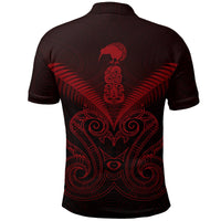 Maori Manaia New Zealand Polo Shirt Red - Polynesian Pride