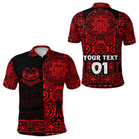 Custom Marquesas Islands Polo Shirt Marquesan Tattoo Unique Style Red LT8 Red - Polynesian Pride