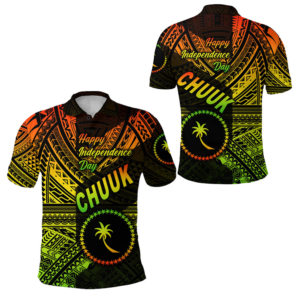 FSM Chuuk Polo Shirt Happy Independence Day Original Vibes Reggae LT8 Unisex Reggae - Polynesian Pride
