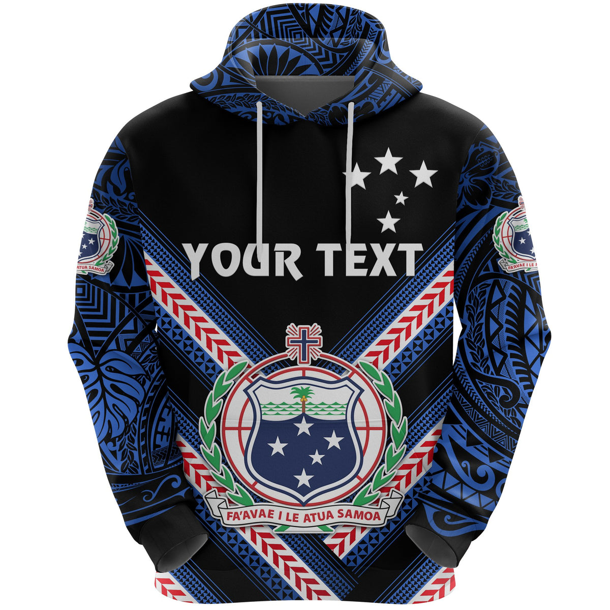 Custom Manu Samoa Rugby Hoodie Creative Style Black - Polynesian Pride