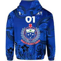 Custom Samoa Manu Hoodie Rugby Unique Style Full Blue LT8 - Polynesian Pride
