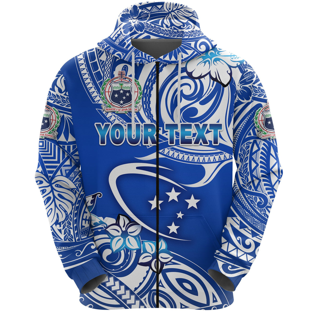 Custom Manu Samoa Rugby Zip Hoodie Unique Vibes White - Polynesian Pride