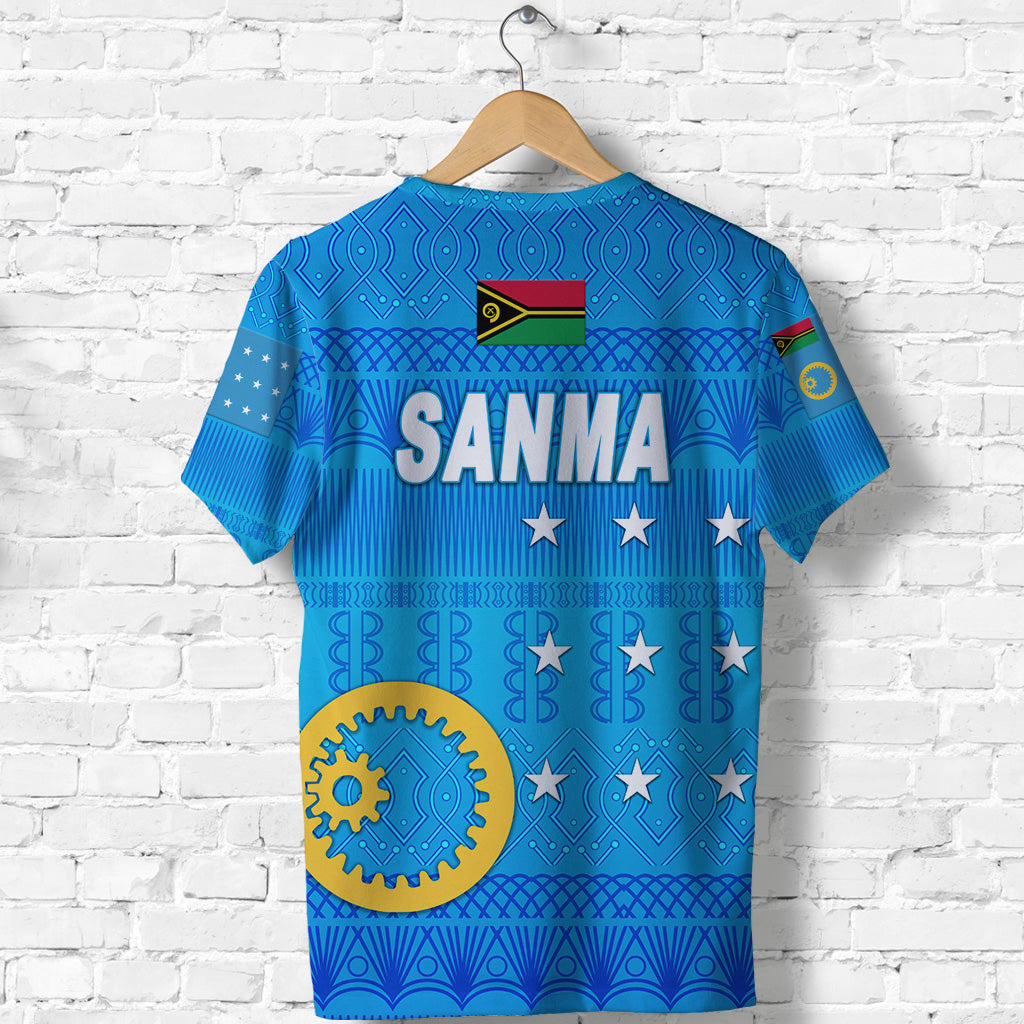 Custom Sanma Province T Shirt Vanuatuan Pattern Traditional Style LT8 - Polynesian Pride