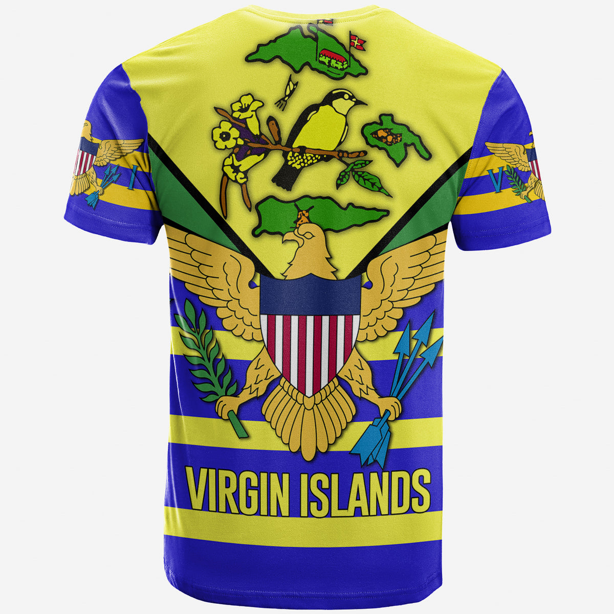 US Virgin Islands T Shirt Egales with Seal LT4 - Polynesian Pride