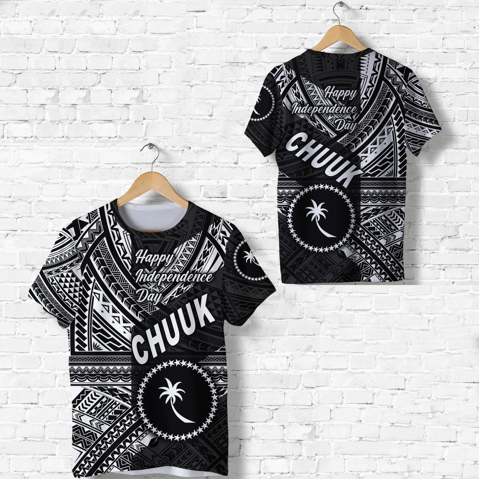 FSM Chuuk T Shirt Happy Independence Day Original Vibes Black LT8 Unisex Black - Polynesian Pride