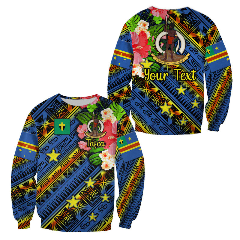 (Custom Personalised) Vanuatu Tafea Sweatshirt Independence Be Proud LT8 Unisex Blue - Polynesian Pride