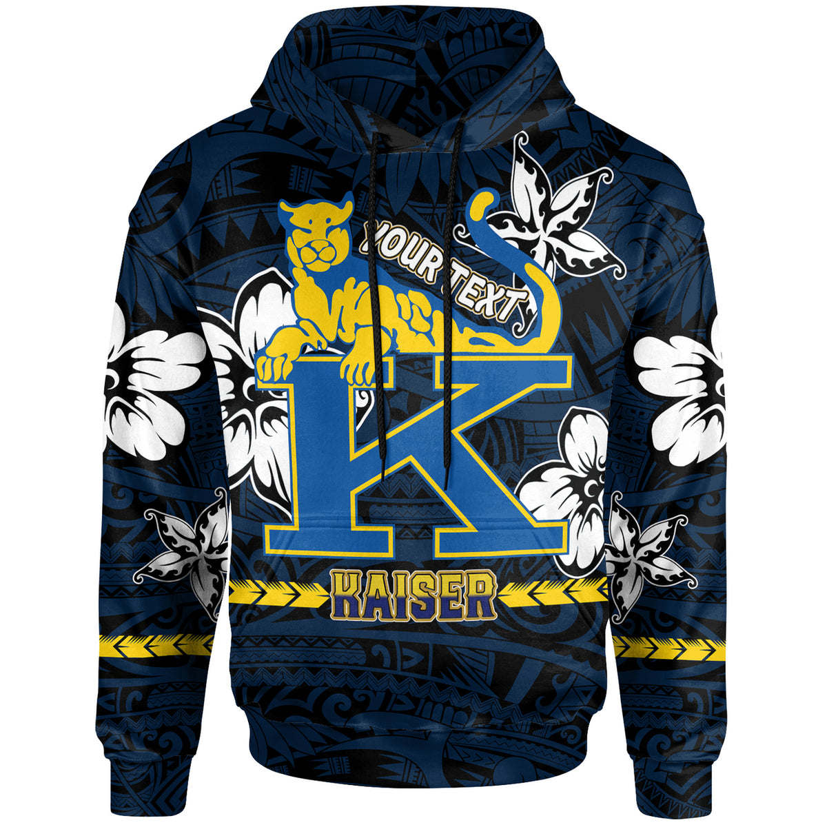 Hawaii Henry J. Kaiser High School Custom Hoodie Kaiser High School Polynesian With Floral Elements Pattern LT10 - Polynesian Pride