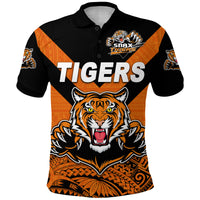 Custom Papua New Guinea Lae Snax Tigers Polo Shirt Rugby Original Style Orange LT8 - Polynesian Pride