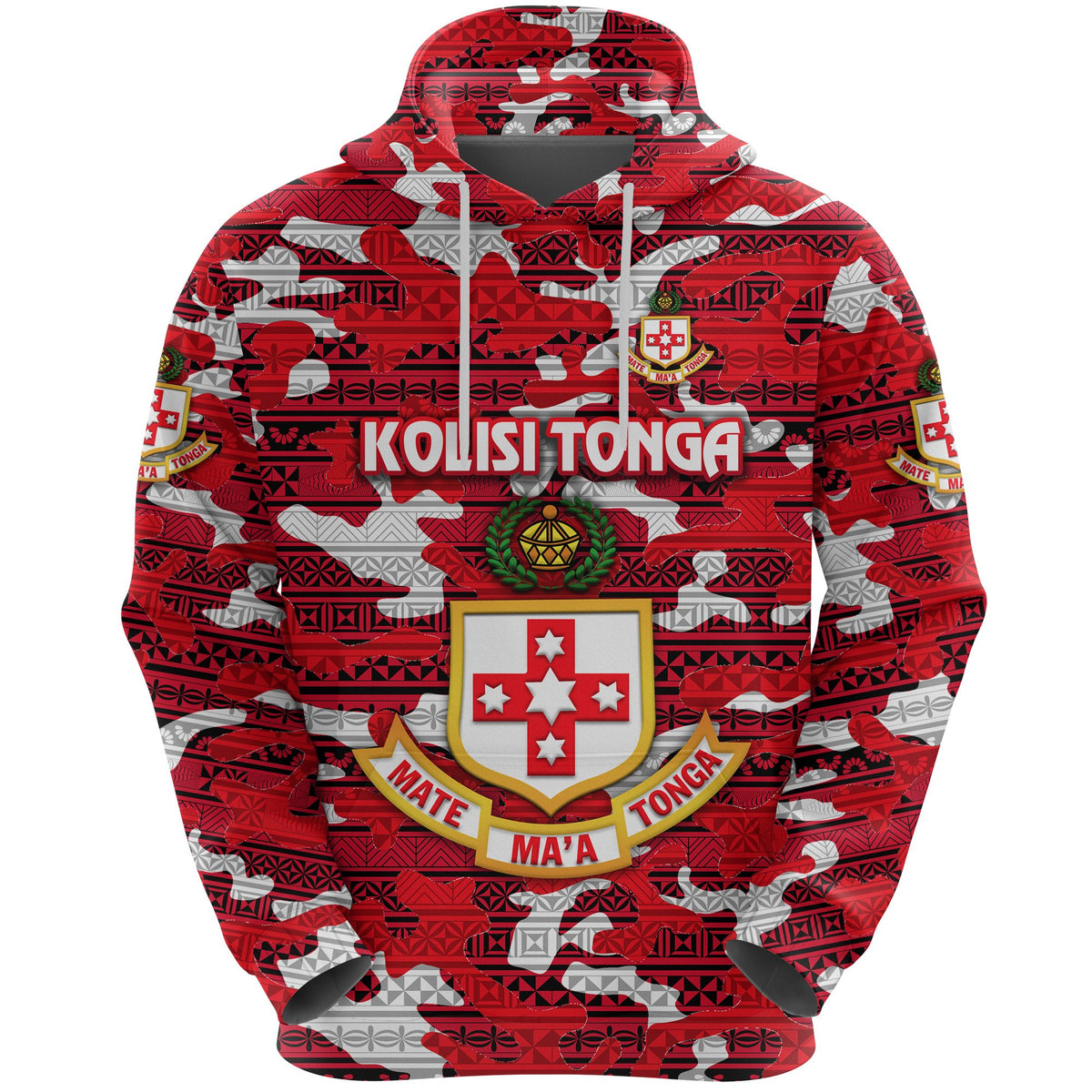 Custom Kolisi Tonga Hoodie Mate Maa Tonga Camouflage Vibes Original, Custom Text and Number - Polynesian Pride