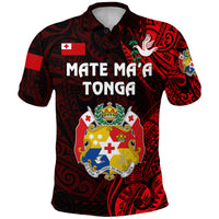 Tonga Coat Of Arms Polo Shirt Simple Vibes Red LT8 - Polynesian Pride