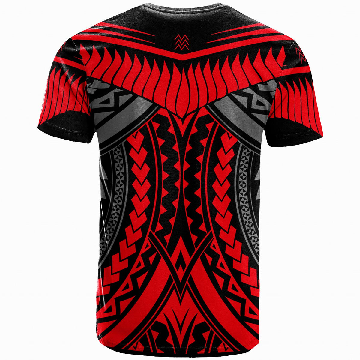 Tonga T Shirt Tooth Shaped Necklace Texture Red - Polynesian Pride