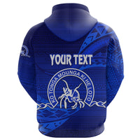 Custom Kolisi Ko Tupou College Tonga Zip Hoodie Unique Version Full Blue - Polynesian Pride