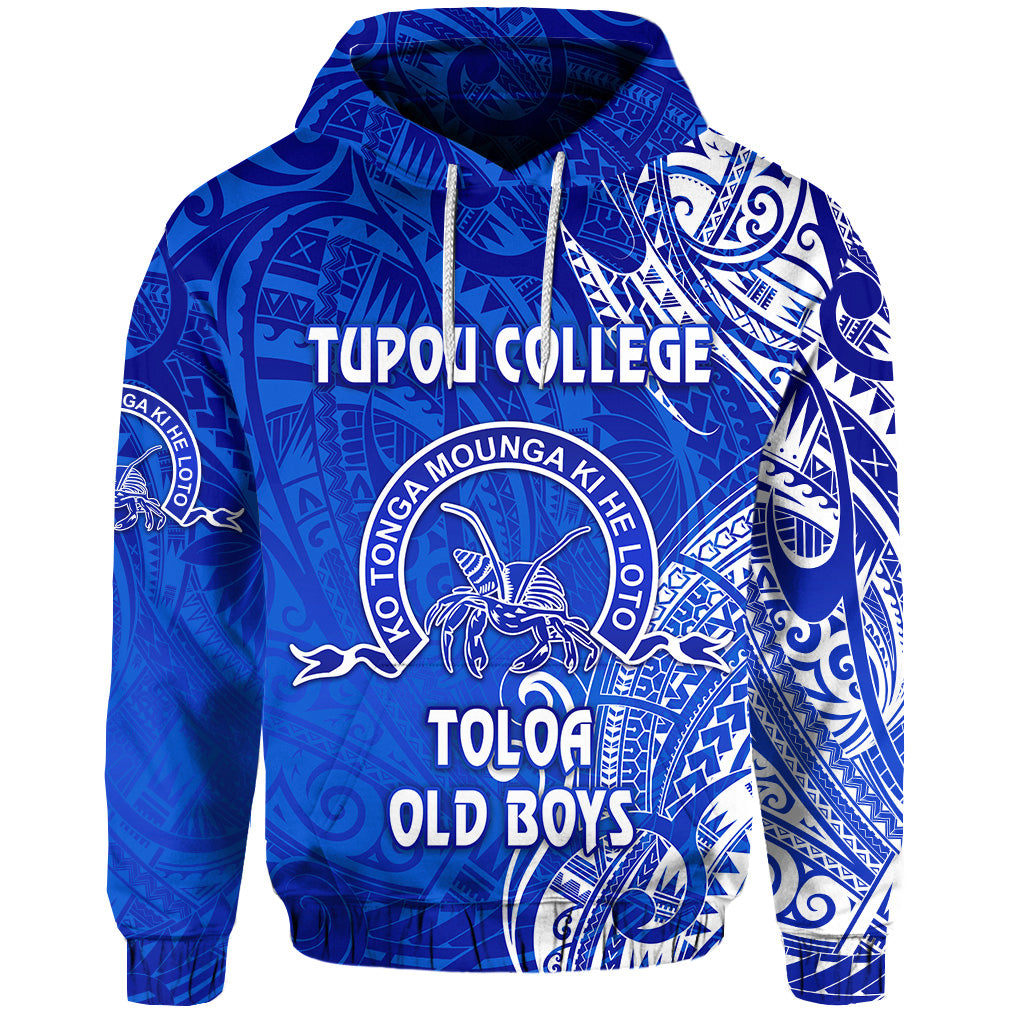 Tonga Tupou College Hoodie Toloa Old Boys Simple Vibes Blue LT8 - Polynesian Pride