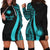 Marshall Islands Women's Hoodie Dress - Turquoise Polynesian Tentacle Tribal Pattern Turquoise - Polynesian Pride