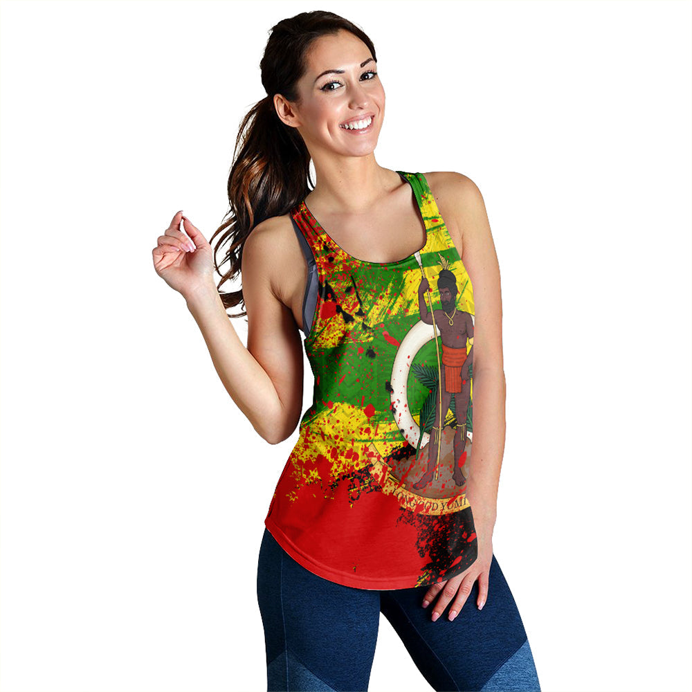 Vanuatu Independence Day Grunge Racerback Tank LT10 - Polynesian Pride