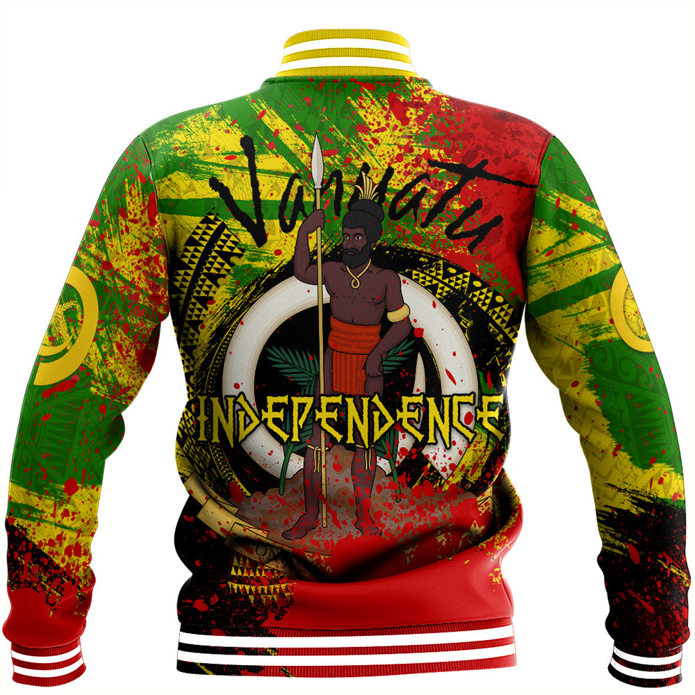 Vanuatu Independence Day Grunge Baseball Jacket LT10 - Polynesian Pride