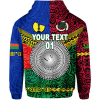 Custom Vanuatu New Caledonia Kanaky Zip Hoodie Together LT8 - Polynesian Pride