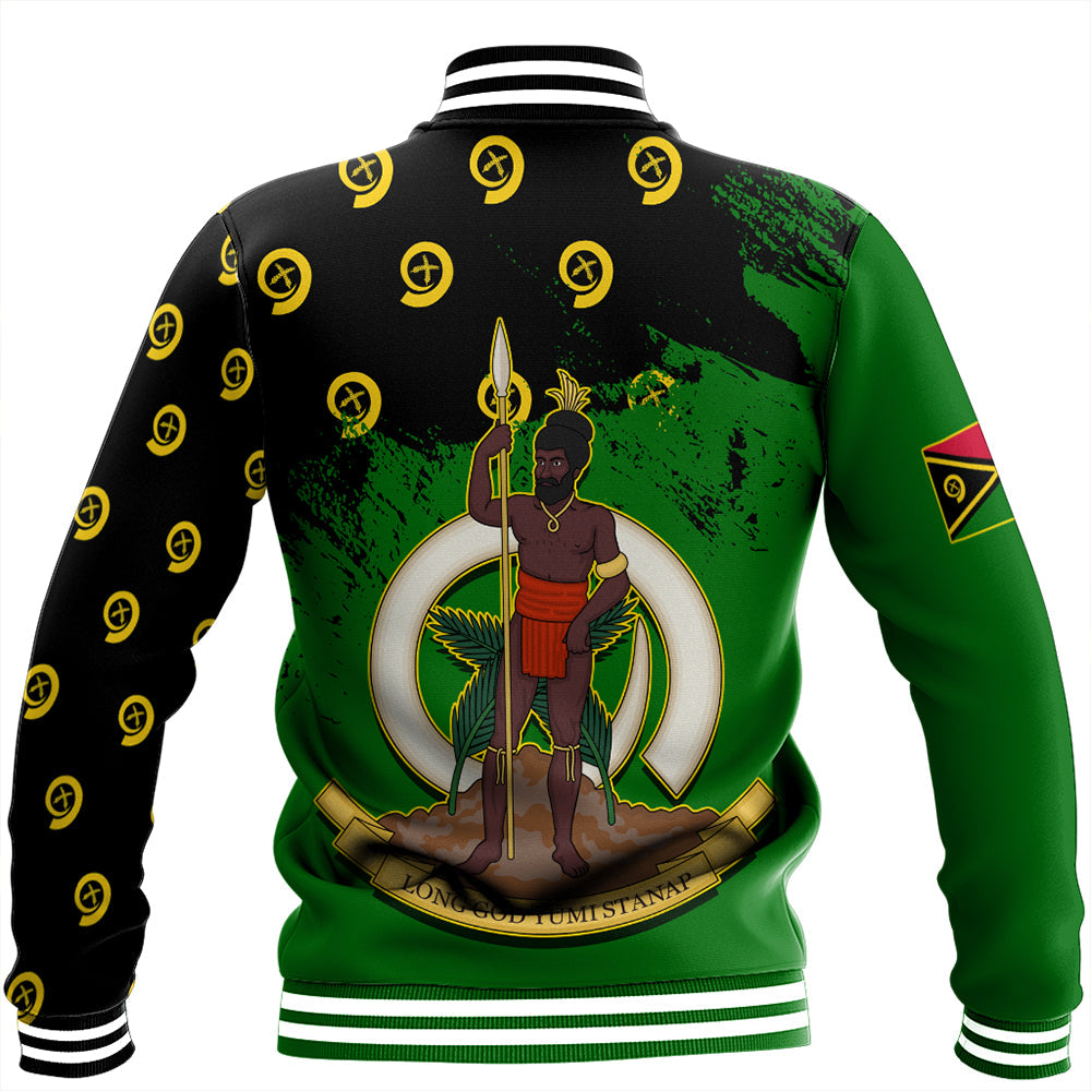 Vanuatu Flag Pattern Style Baseball Jacket LT10 - Polynesian Pride