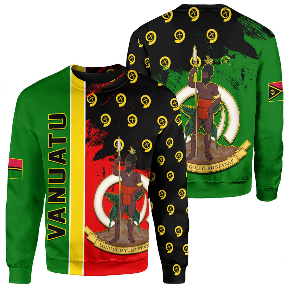Vanuatu Flag Pattern Style Sweatshirt LT10 Unisex Yellow - Polynesian Pride