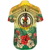 Vanuatu Polynesian Hibiscus Short Sleeve Shirt LT10 - Polynesian Pride