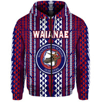 Hawaii Waianae High School Zip Hoodie Seariders Simple Style LT8 - Polynesian Pride