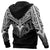 Maori Tattoo Hoodie Hei Matau Abalone White - Polynesian Pride