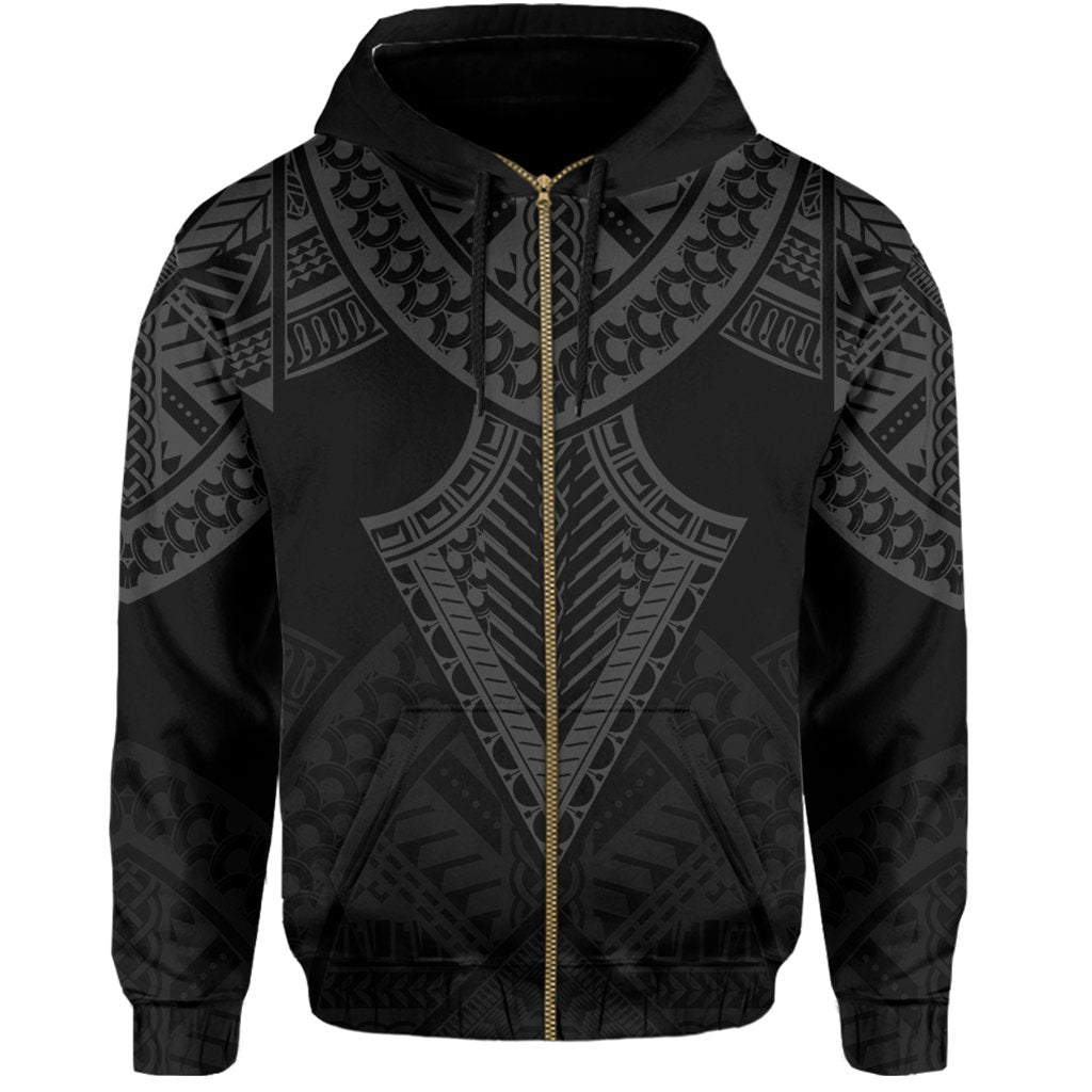 Hawaii Polynesian Hoodie Limited (Zip up) Tab Style Gray - Polynesian Pride