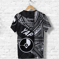 FSM Yap T Shirt Happy Independence Day Original Vibes Black LT8 - Polynesian Pride
