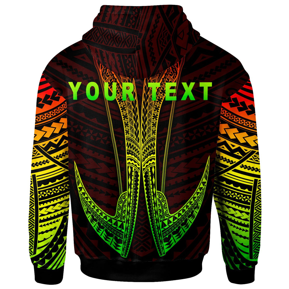 Cook Islands Custom Hoodie Fish Hook - Polynesian Pride