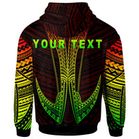 Cook Islands Custom Zip Hoodie Fish Hook - Polynesian Pride
