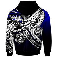 Palau Hoodie Tribal Jungle Pattern Blue Color - Polynesian Pride