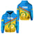 Torba Province Zip Hoodie Vanuatu Pattern Traditional Style LT8 Unisex Blue - Polynesian Pride