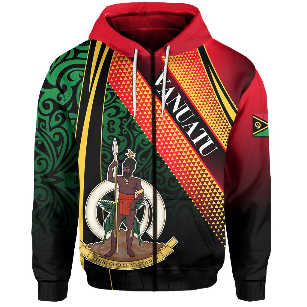 Vanuatu Zip Hoodie Special Style Unisex Green - Polynesian Pride