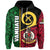 Vanuatu Rugby Zip Hoodie Polynesian Flag Style Unisex Green - Polynesian Pride
