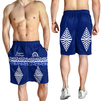 Old Boys of Tupou College Men Shorts 155th Anniversary LT13 Blue - Polynesian Pride